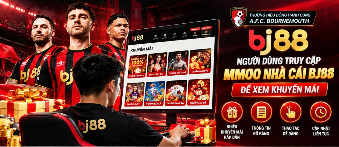 Người dùng truy cập mmoo nhà cái Bj88 để xem khuyến mãi